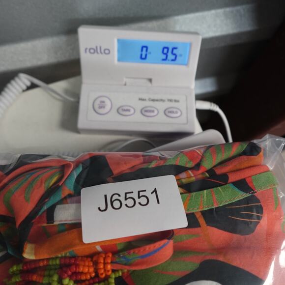 Farm Rio Dress Womens Small Toucan Wrap Midi V-Neck Beaded Tassel Tropical - Picture 12 of 12